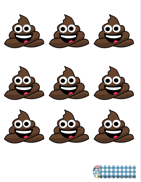 Free printable poop images for Pin the poop on the diaper game