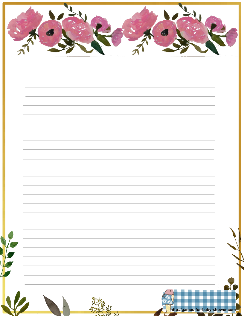 Free Printable Baby Shower Stationery