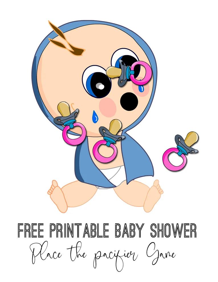 Free Printable Place the Pacifier in baby's Mouth Game