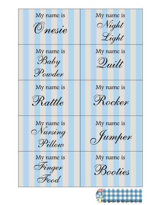 baby shower name tags for boy baby shower