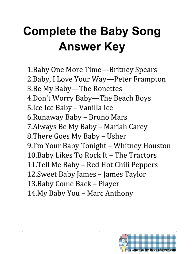 Guess the Baby Songs Matching Game (Download Now) 