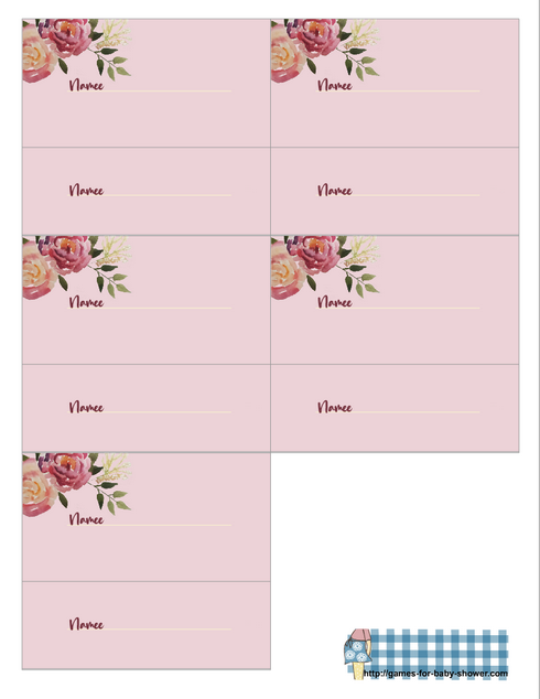 Free Printable Baby Shower Raffle Tickets in Pink Color