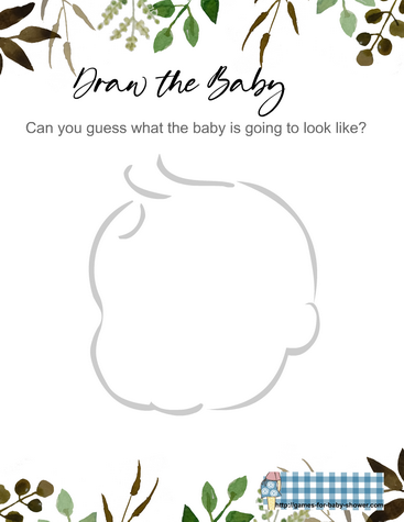Free Printable Draw the Baby Game