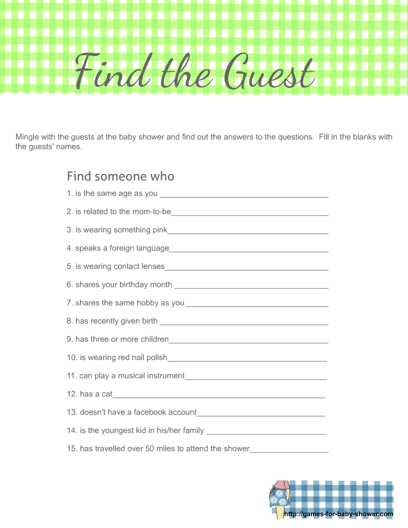 Free Printable Find The Guest Icebreaker Game