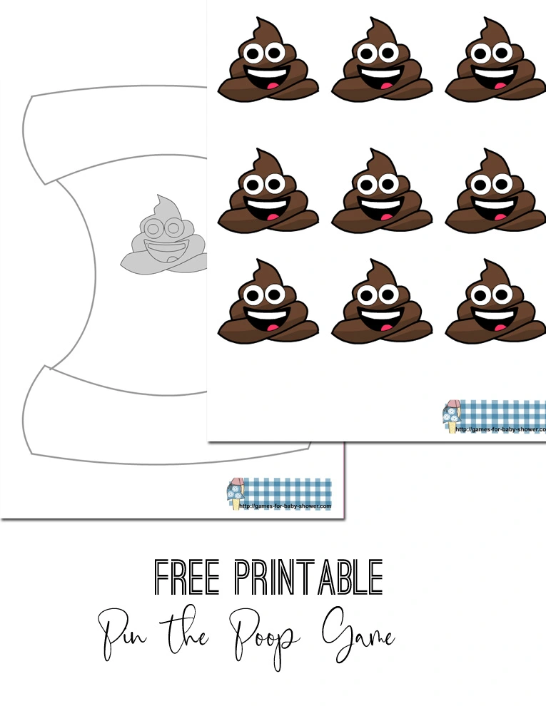 Free Printable Pin The Poop On The Diaper Baby Shower Game 40 OFF