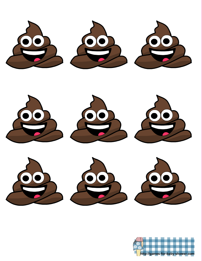 Free Printable Pin The Poop On The Diaper Game