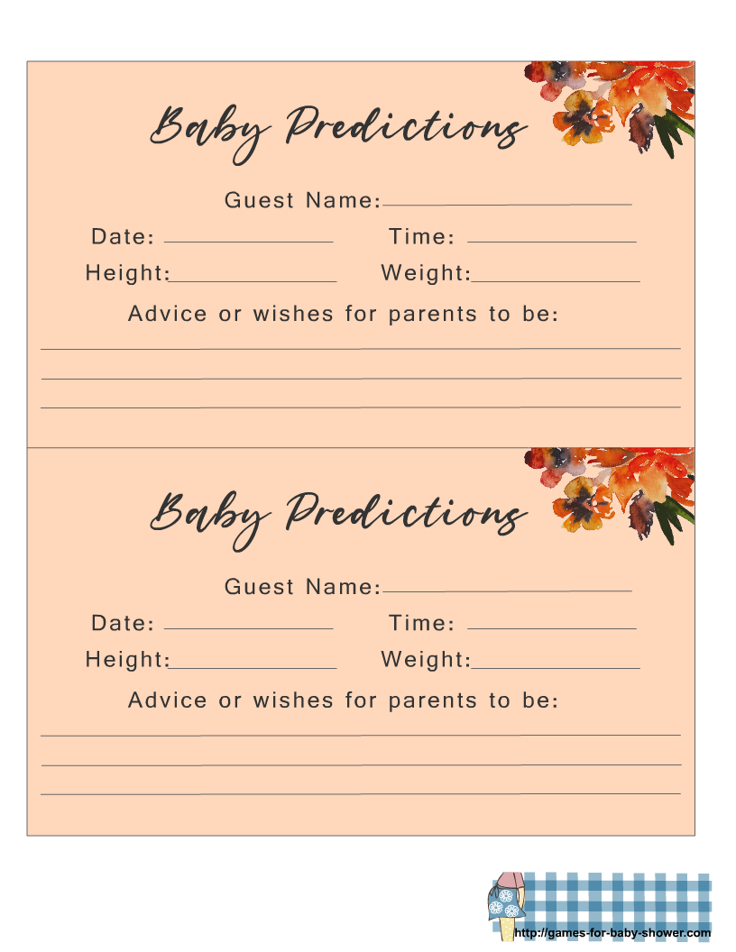 Guess the baby 2024 weight free printable