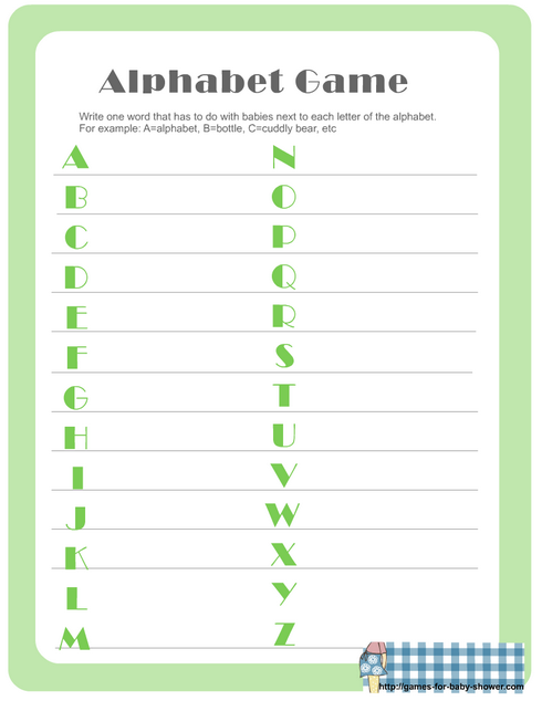 printable for make baby related words game