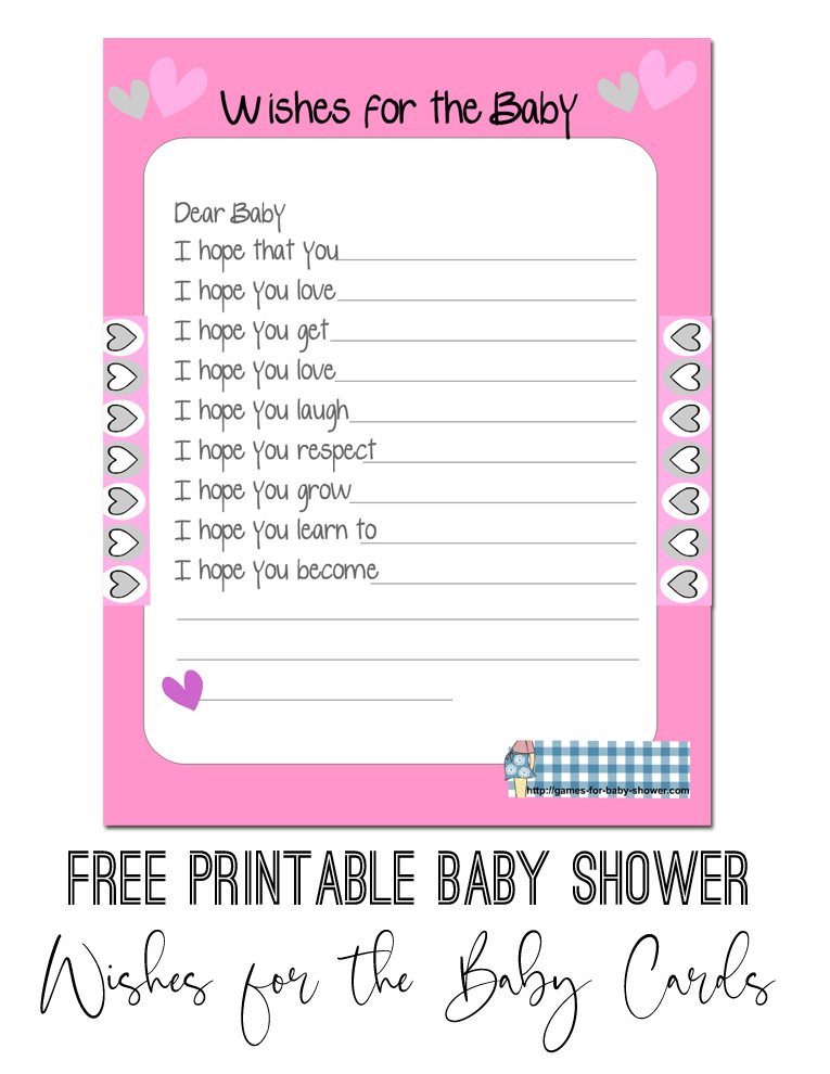 baby shower wishes card