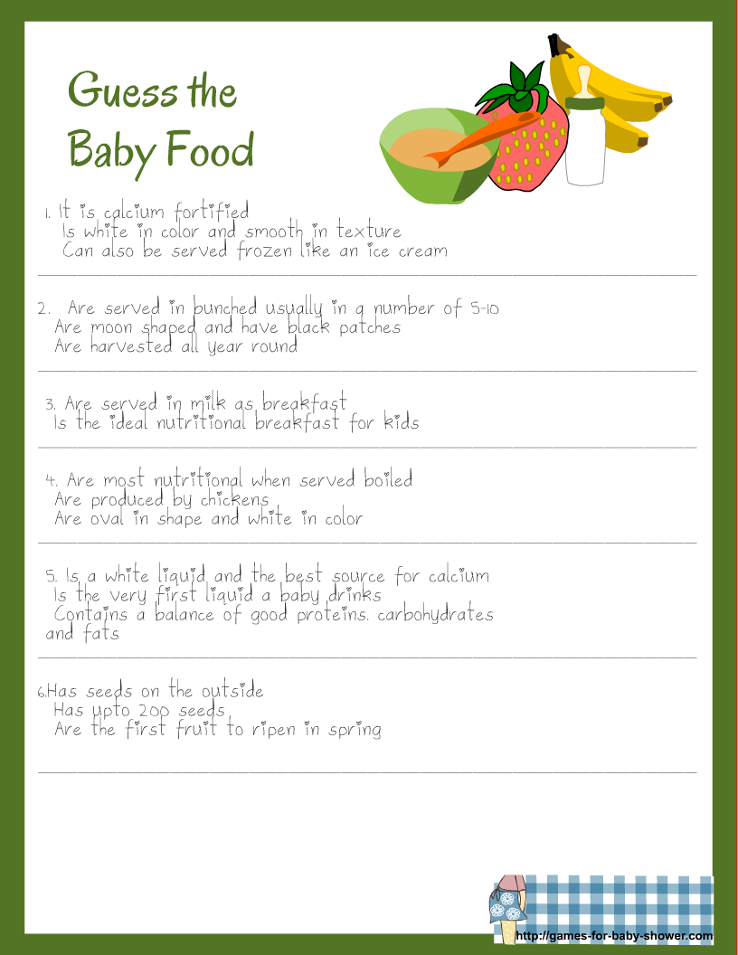 Baby Shower Food Names Baby Shower Ideas