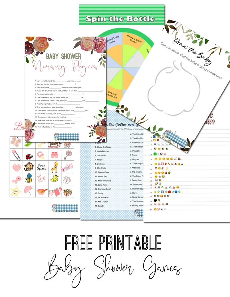 Free Printable Baby Shower Games - Download Instantly!