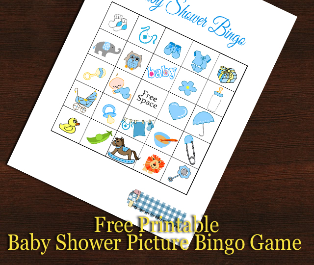 Free Printable Baby Shower Picture Bingo Game